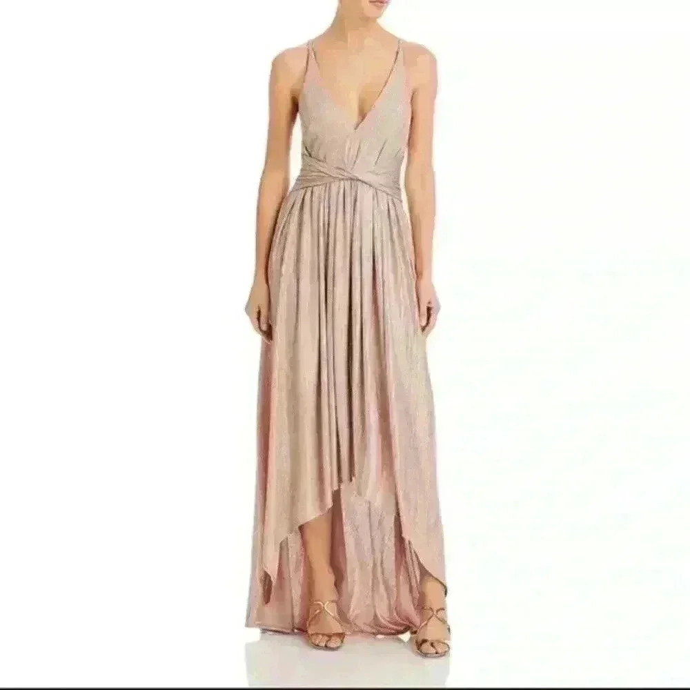 Ramy Brook Womens Tabitha Twist Front Maxi Evening Dress Gown